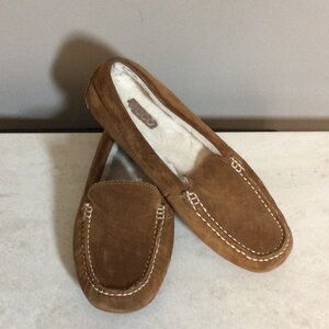 39 ECCO Brown Suede Lounge Loafer Slipper